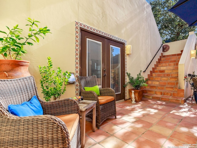 view of patio with french doors