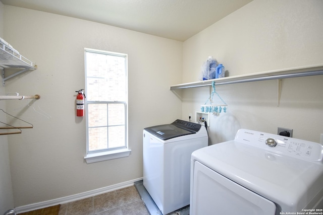 washroom featuring independent washer and dryer