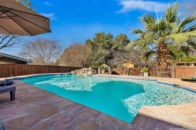 view of pool with a patio area