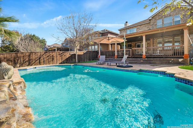 view of pool with a patio