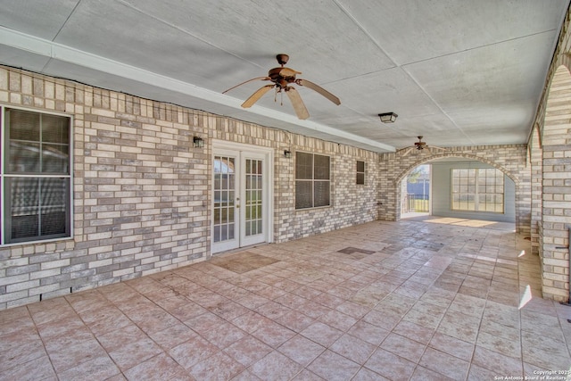 view of patio with french doors