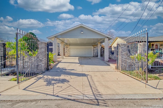 bungalow-style home with a garage