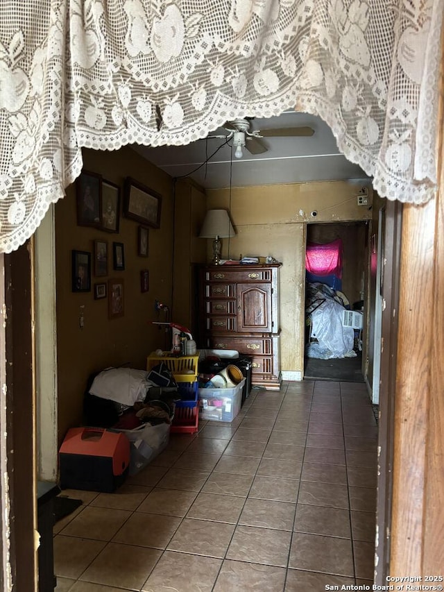 interior space featuring tile patterned flooring