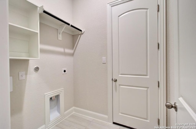 1730 La Grande Jatte, San Antonio, TX 78253 - laundry area with electric dryer hookup, baseboards, laundry area, and hookup for a gas dryer