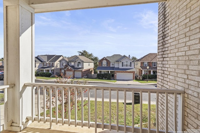 balcony featuring a porch