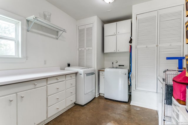 washroom featuring electric dryer hookup, cabinets, and hookup for a washing machine