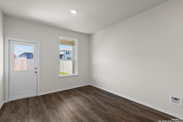 foyer featuring dark hardwood / wood-style flooring