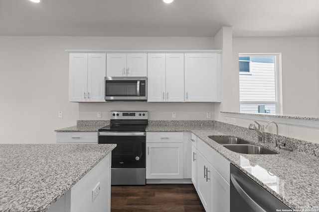 kitchen featuring white cabinetry, sink, and stainless steel appliances