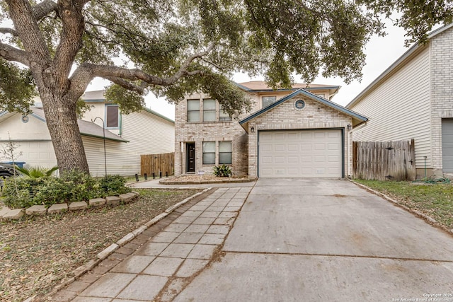 front of property featuring a garage