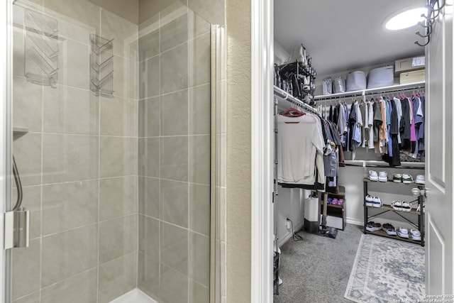 bathroom featuring walk in shower