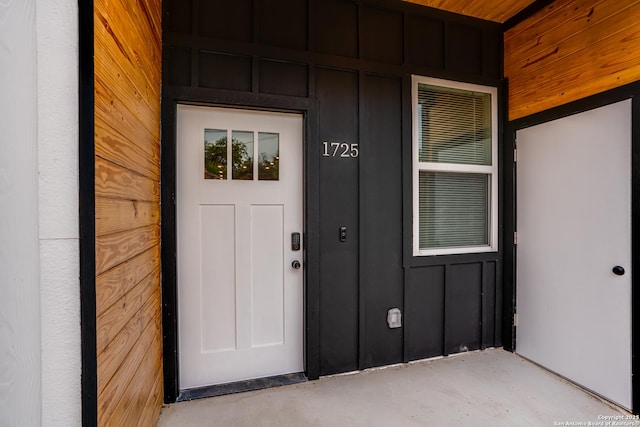 view of doorway to property