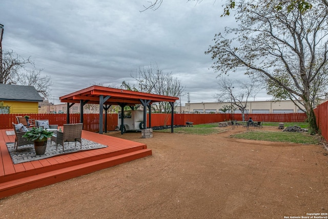 exterior space featuring an outdoor hangout area