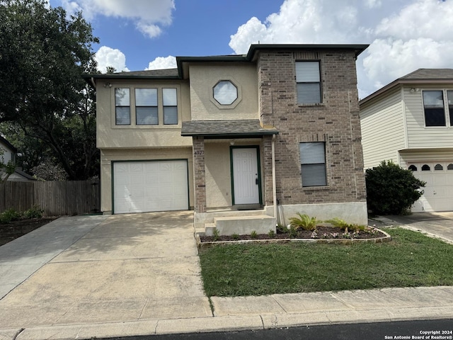 view of front facade with a garage