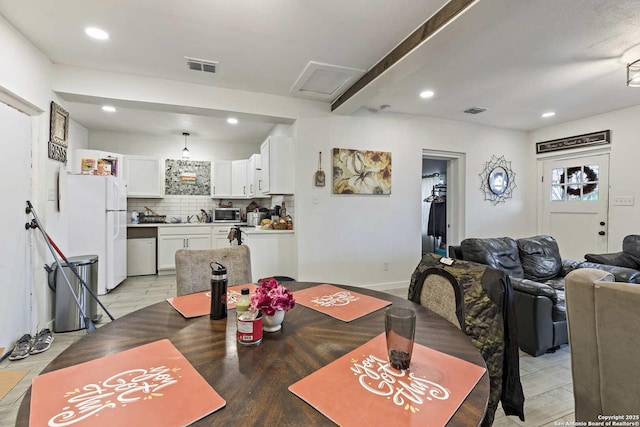 view of dining space