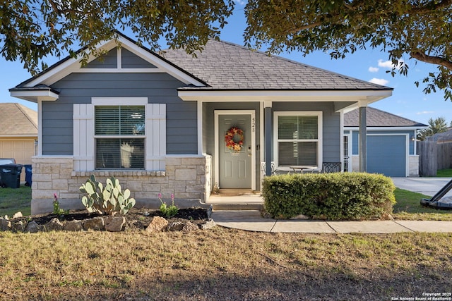 bungalow-style home featuring a garage