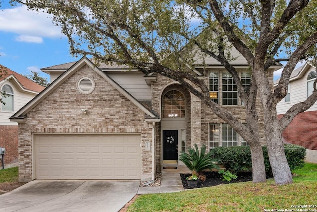 front of property featuring a garage