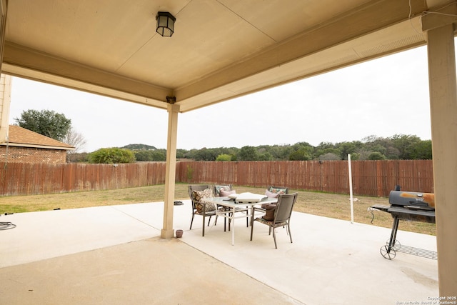 view of patio / terrace featuring area for grilling