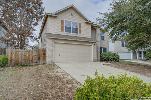 view of front facade with a garage