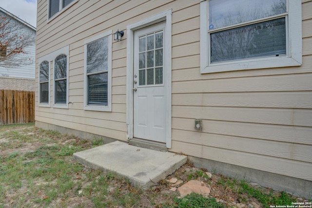 view of doorway to property