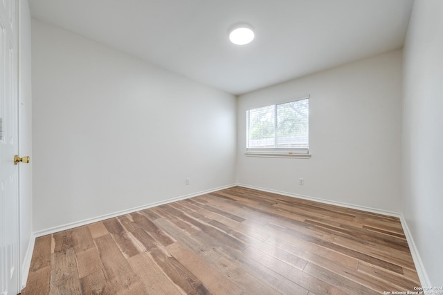 empty room featuring light wood-type flooring