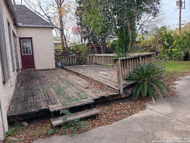 view of wooden deck