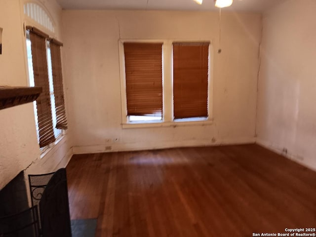 interior space featuring dark wood-type flooring