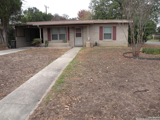 view of ranch-style home