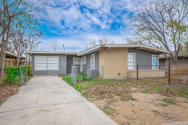 view of single story home