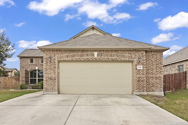 view of front facade with a garage