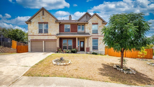 craftsman house featuring a garage