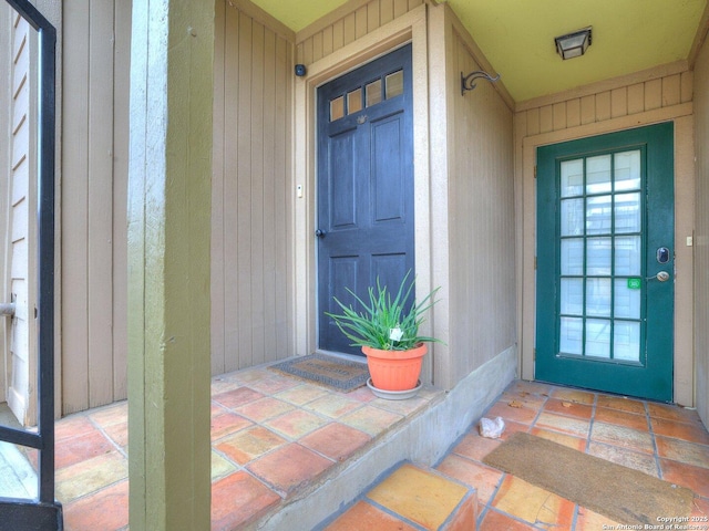 view of doorway to property