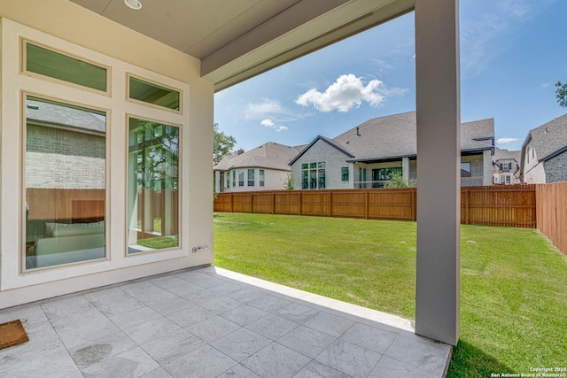 view of yard with a patio area