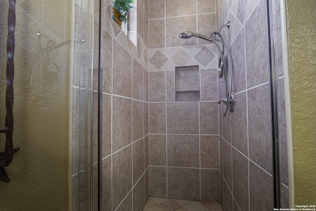 bathroom featuring walk in shower