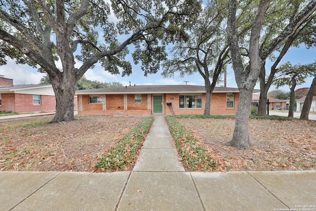 view of single story home