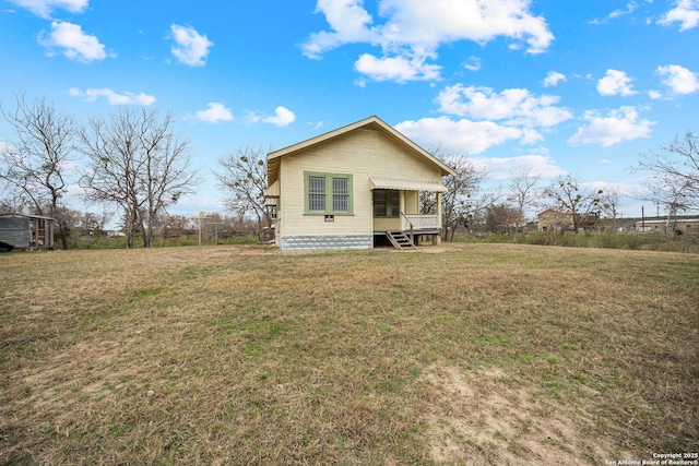 exterior space with a lawn