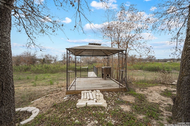 view of yard featuring a gazebo