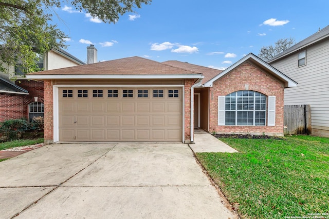 ranch-style house with a front yard