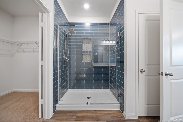 bathroom with walk in shower