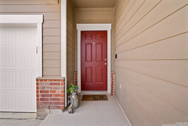 view of exterior entry