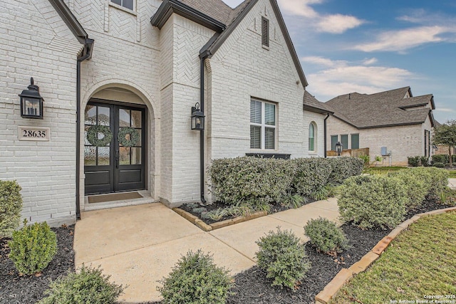 entrance to property with french doors