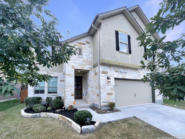 view of front of house featuring a garage