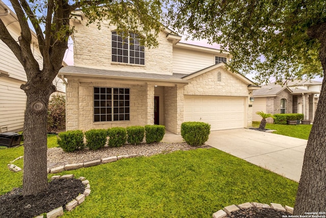 view of front of home with a garage