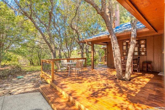 view of wooden deck