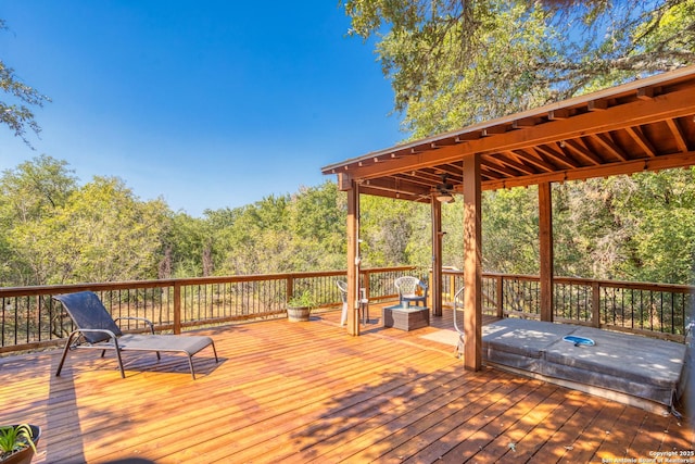 view of wooden terrace