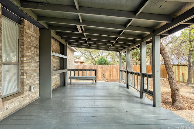 view of wooden terrace