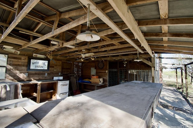 view of horse barn