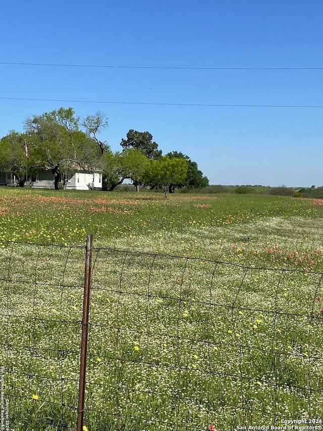 view of yard with a rural view