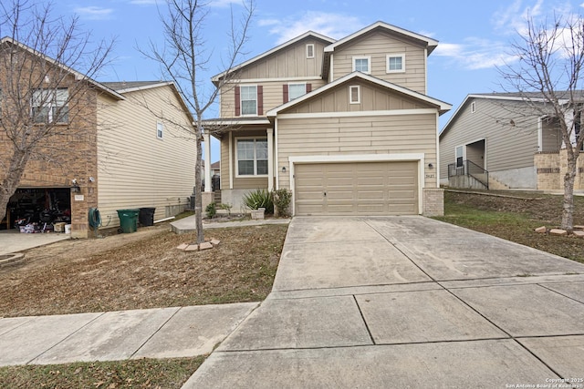 view of front of house featuring a garage