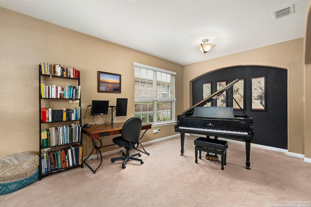 view of carpeted office