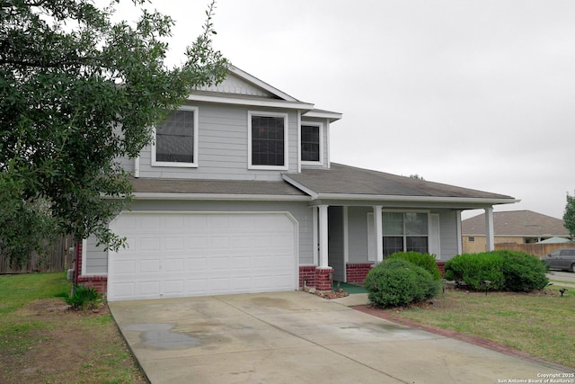 view of front of house featuring a garage